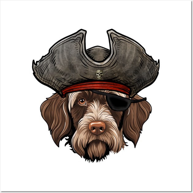 Funny Pirate Wirehaired Pointing Griffon Dog Wall Art by whyitsme